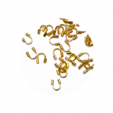 Z403- 1 Pkt ca 500 Drahtschutz Guardin wire Messing vergoldet