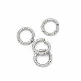 ZX807 - ca500 stk dick Ösen offen Bindering, Messing versilbert 6x1mm