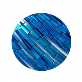 STHC2186-  1 Strang Hämatit Quader 2x2x8 A Qualität royal blau