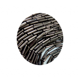 STHW2105-  1 Strang Hämatit Zylinder 2x8  A Qualität dunkel Braun