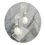 NQ8211- 1 paar Ohrschmuck MK-Perlen Barok XL weiß 925 Silber