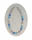 ASKA001- Blickfang blau, blau, Grau aus elox. Alum. Walzen 10x10 und Scheiben