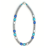 ASKA001- Blickfang blau, blau, Grau aus elox. Alum. Walzen 10x10 und Scheiben