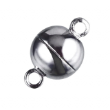 VS312R - 10 starke Magnetverschlüsse 12mm Messing rhodiniert