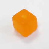 HZ8F12- 100 orange matt Harzperlen Würfel 8x8x8
