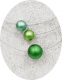 OLA5004- 3 reihige feine Halskette, 3 Perlen aus elox. Alu, peridot,minzgrün,emerade Grün