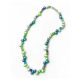 COL1002- Collier aus bunten Süßwasserperlen Grünverlauf