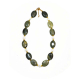 PLM404- Halskette aus Achat Scheiben grün bis d. grün 48cm