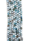 AHA1405- 1 Strang Achat, geätzt, aquablau, 12mm  Länge ca 38cm
