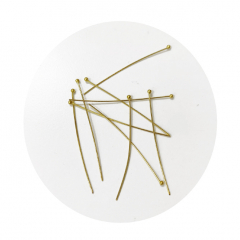 STF5002- 1 Pkt ca 200 Stift mit Kugel, 5cm lang goldig