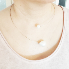 OLA2002- MK Perlen Weiß, rund und Tropfenform