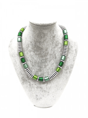 ASKA007- Blickfang grün Verlauf aus elox. Alum. Walzen 10x10 & Scheiben