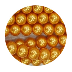 STGC0714-  1 Strang doppelt lang Glaswachsperlen Kugel 12mm Orange