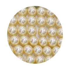 STGC4685-  1 Strang doppelt lang Glaswachsperlen Kugel 12mm Beige