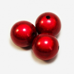 MC14M208- ca 30 3D Perlen, Miracle Perlen 14mm  rot, siam