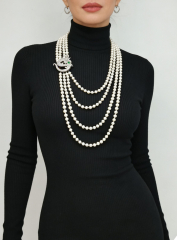 MY4002- 4 reihige aus Süsswasserperlen ca 6-7# mit Drachen Anhänger (nur auf Bestellung)