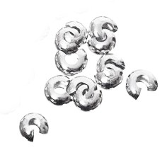 ZX8401- 1 Pkt ca 25g ca 280Stk Kaschierperlen versilbert 4mm