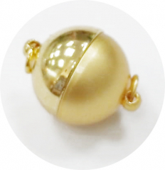 VS608G- 5 starke Magnet 8mm Messing vergoldet, geschlossen