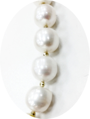 KW1001- Collier Süsswasserperlen ca 9-10mm, vergoldet Magnetverschluss