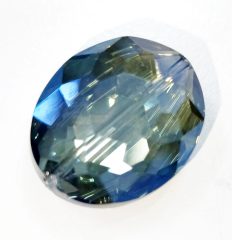 STV0379-1 Strang Kristall Strass Oval 24x20x10, Indicolite 12 Perlen