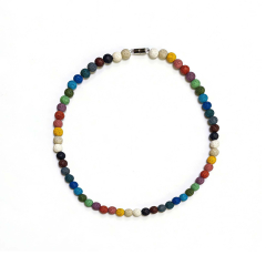 CAS1001- Kette aus Colorlava bunt 10#, Magnetverschluss