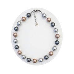 KEK1403- Blickfang braun grau Verlauf aus elox. Alum. Kugel 14#