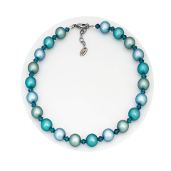 KEK148- Blickfang blau Verlauf aus elox. Alum. Kugel 14#