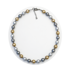 KEK1003- Blickfang braun grau Verlauf aus elox. Alum. Kugel 10#