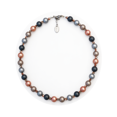 KEK1012- Blickfang orange, altrosa, grau Verlauf aus elox. Alum. Kugel 10#