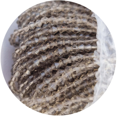 PKBC403- 10 oder 15 Stränge 4mm ca 1200 Perlen Bicone Rauchquarz