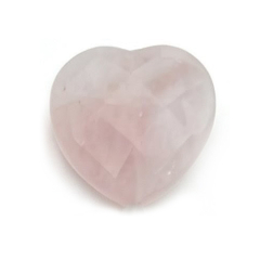 HZR94501- 1 Stk Herz aus Rosenquarz 45x45xx15mm facettiert