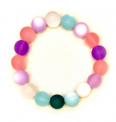 KZA1608- 1 Armband wunderschöner Blickfang Rosablau pastel 16#, 20 cm