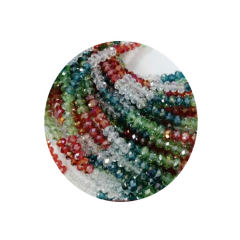 STR7901-1 Strg Kristallstrass Rondelle 3x4 bunt 100 Perlen