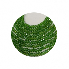 STR7214-1 Strg Kristallstrass Rondelle 3x4 Perlidot 100 Perlen