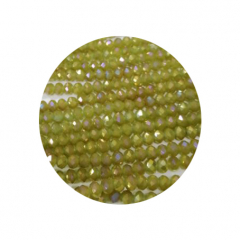 STR3385-1 Strang Kristallstrass Rondelle 3x4 LIME ca155 Perlen