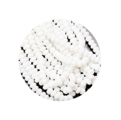 STR3234-1 Strang Strass Rondelle 3x4 White Opal ca155# Perlen