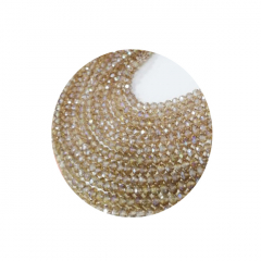 STR8005-1 Strang Kristallstrass Rundelle 6x8 Golden Shdow ca 72 Perlen