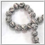 CLK1838- 1 Strang Colorlava ca18mm Schwarz auf Weiß