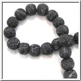 CLK1839- 1 Strang Colorlava ca18mm Weiß auf Schwarz