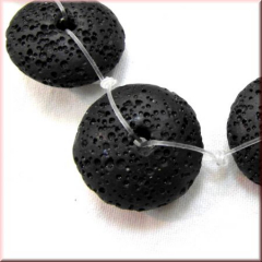 CLR2018- 1 Strang Colorlava Rondelle ca20 Schwarz