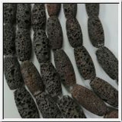 ST111B14- 1 Strang Lava Oliven Braune 14x27