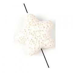 CLS2511- 18 Stück Colorlava Seestern 25mm weiß