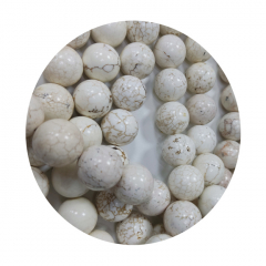 ST7020- 1 Strang weiß cremesch Howlith Natur 20 mm AAA