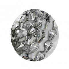 STR9003-30 Kristallperlen Tropfen Form facceiert 10x16 kristallsilber