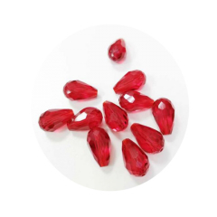 STR9227-30 Kristallperlen Tropfen Form facceiert 10x16 light Siam changiert