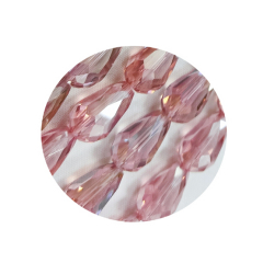 STR9223-30 Kristallperlen Tropfen Form facceiert 10x16 light Rose changiert