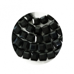 STW6280-100 Stk in Strang Kristallstrass Würfel 6x6 jet, schwarz