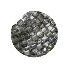 STW6025-100 Stk in Strang Kristallstrass Würfel 6x6 grau