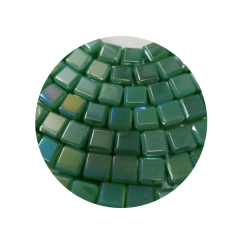 STW8380-36 Stk in Strang Kristallstrass Würfel 8x8 Jadegrün