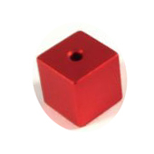 EAF8C0032- 20 pcs eloxiertes Alu Würfel 8x8 Rot